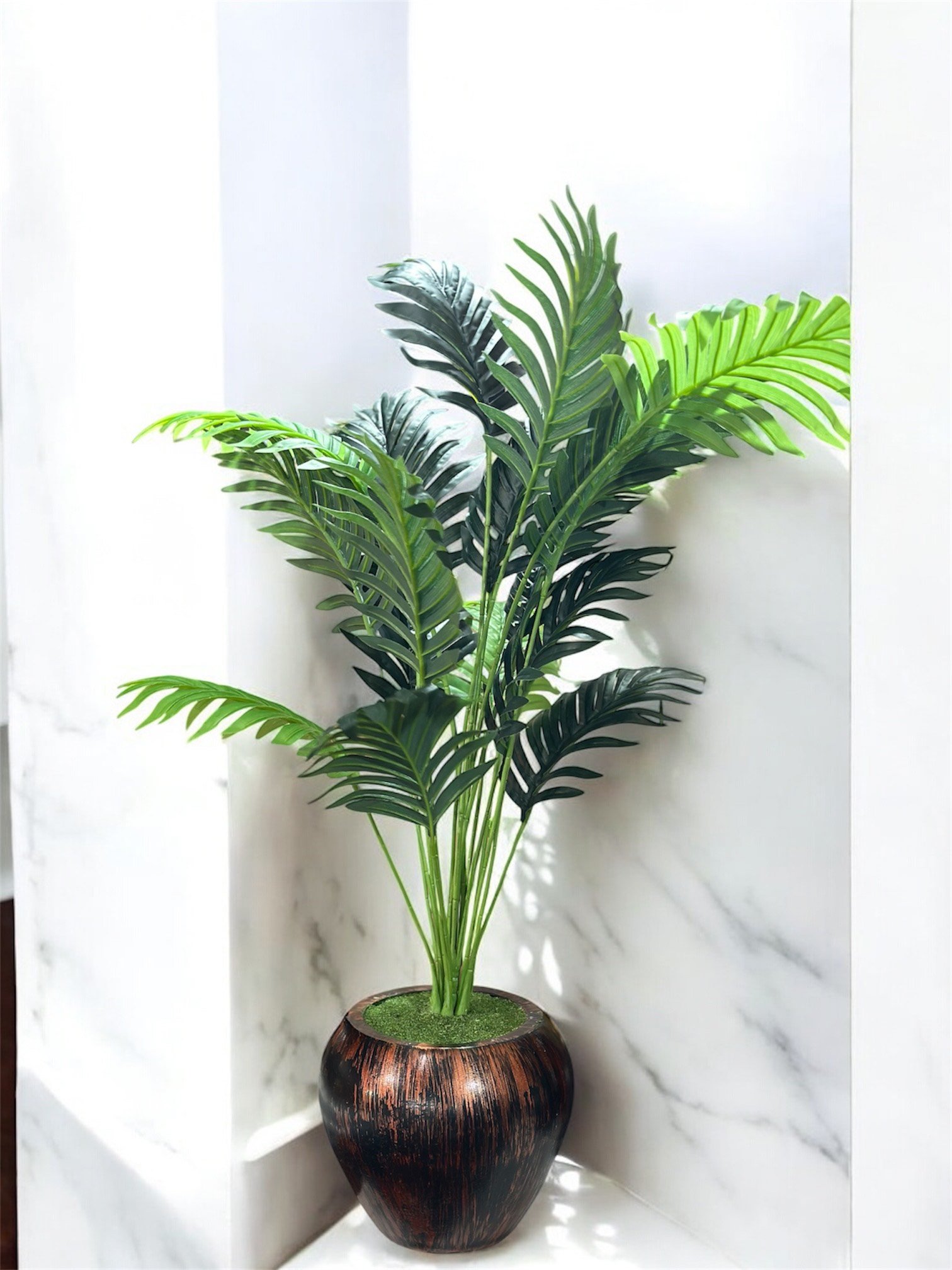 faux areca palm